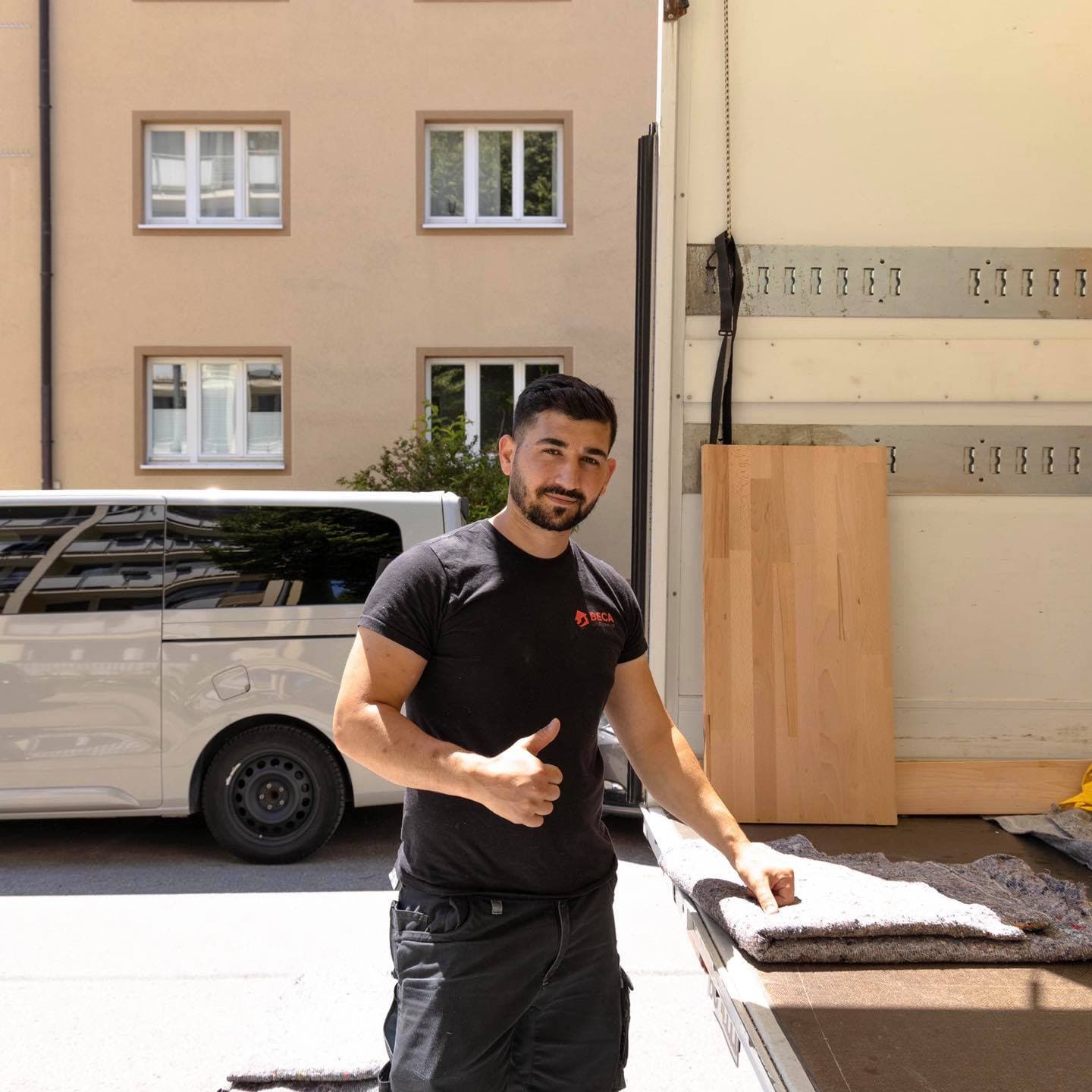 Family moving into a new home